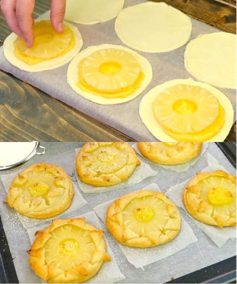 Girasoli di Pasta Sfoglia con Ananas: Una Delizia Facile per Tutte le Occasioni