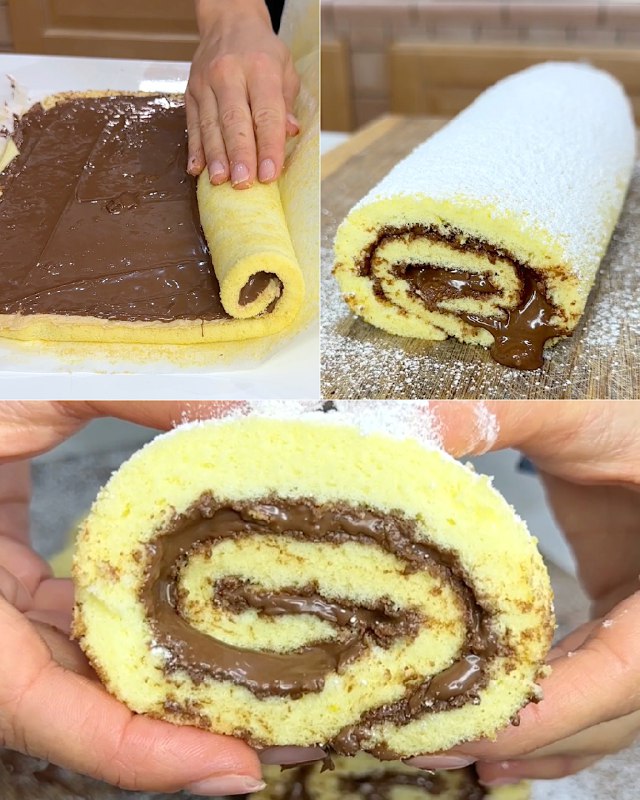 Delizioso Rotolo Soffice alla Nutella: Un Dolce Morbido e Irresistibile