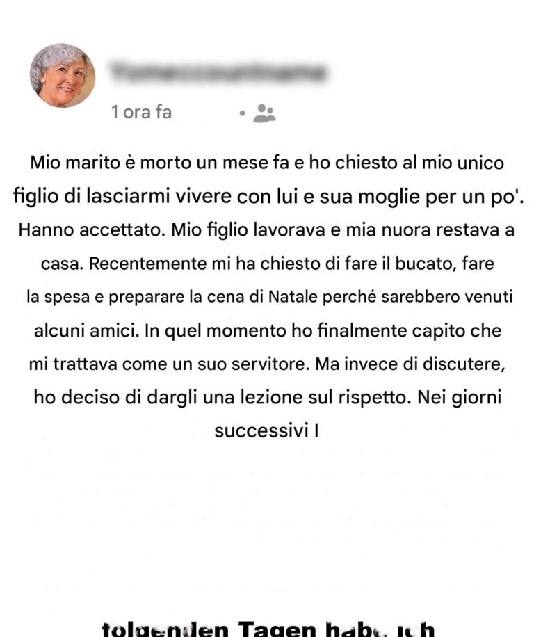 Mia nuora mi tratta come se fossi la sua serva, perciò ho deciso di darle una lezione questo Natale.
