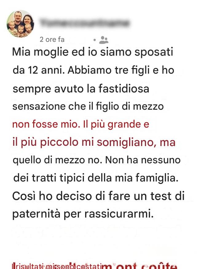 L'uomo nota che la pelle del suo neonato è troppo scura