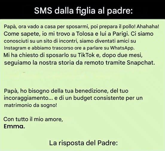 Il messaggio di una ragazzina al padre…