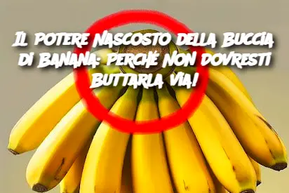 Il Potere Nascosto della Buccia di Banana: Perché Non Dovresti Buttarla via!