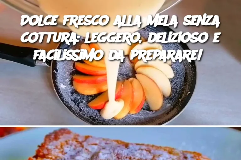 Dolce fresco alla mela senza cottura: leggero, delizioso e facilissimo da preparare!