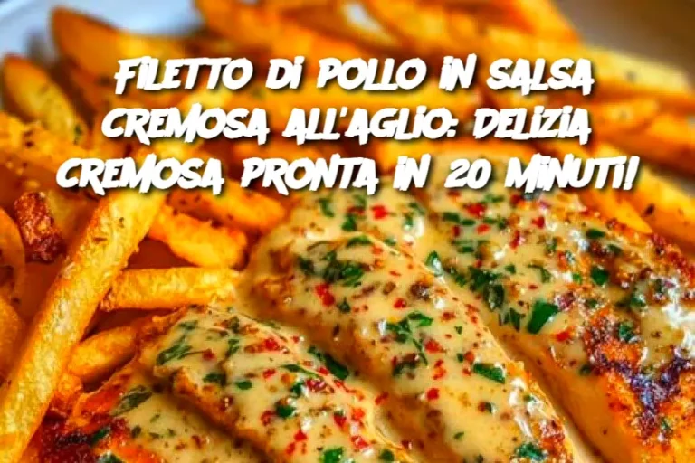 Filetto di pollo in salsa cremosa all'aglio: Delizia cremosa pronta in 20 minuti!