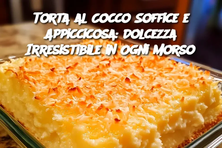 Torta al Cocco Soffice e Appiccicosa: Dolcezza Irresistibile in Ogni Morso