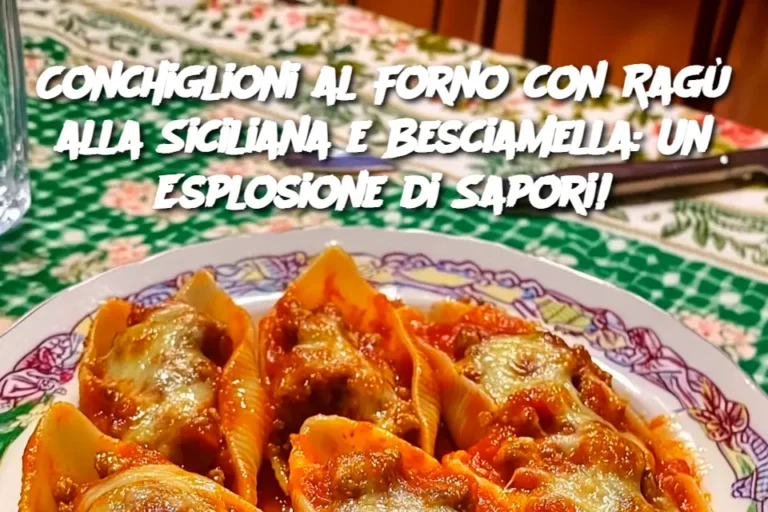 Conchiglioni al Forno con Ragù alla Siciliana e Besciamella: Un Esplosione di Sapori!