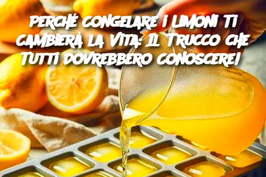 Perché Congelare i Limoni Ti Cambierà la Vita: Il Trucco che Tutti Dovrebbero Conoscere! 