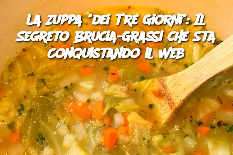 La Zuppa "dei Tre Giorni": Il Segreto Brucia-Grassi che Sta Conquistando il Web