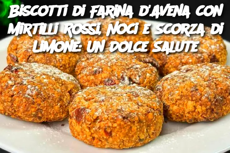 Biscotti di Farina d'Avena con Mirtilli Rossi, Noci e Scorza di Limone: Un Dolce Salute