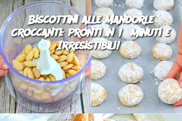 Biscottini alle Mandorle Croccanti: Pronti in 15 Minuti e Irresistibili! 