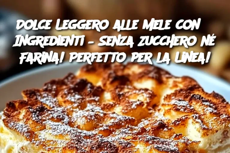 Dolce Leggero alle Mele con 3 Ingredienti – Senza Zucchero né Farina! Perfetto per la Linea!