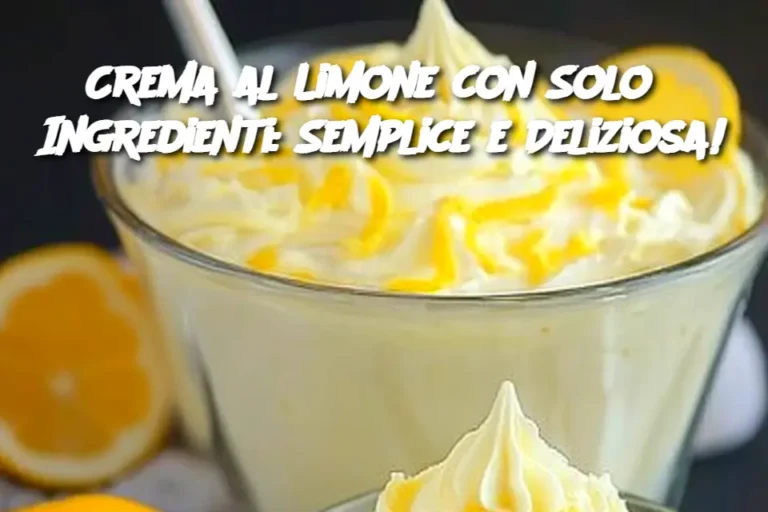 Crema al Limone con Solo 3 Ingredienti: Semplice e Deliziosa!