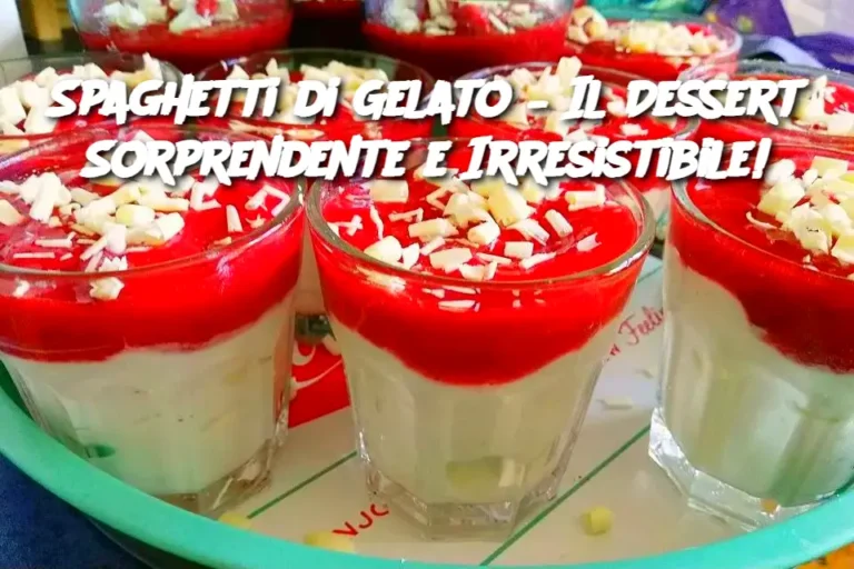 Spaghetti di Gelato – Il Dessert Sorprendente e Irresistibile!