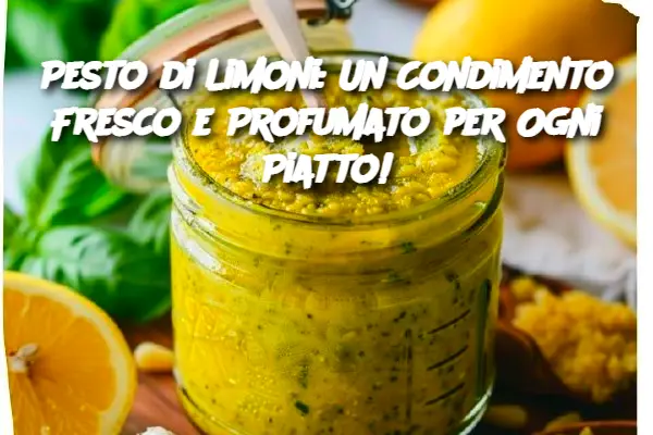 Pesto di Limoni: Un Condimento Fresco e Profumato per Ogni Piatto!