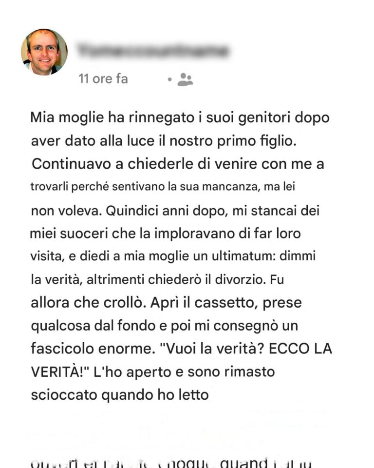 Mia moglie ha rinnegato i suoi genitori dopo la nascita di nostro figlio: 15 anni dopo, mi racconta la scioccante verità