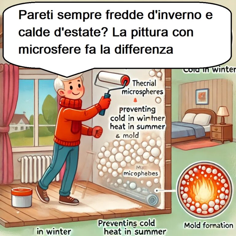 Addio a pareti fredde in inverno, calde in estate e alla muffa con la pittura contenente microsfere. Info e costi