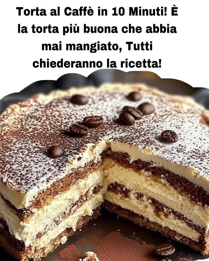 Torta al Caffè Express: Dolce Veloce e Profumato in 10 Minuti 