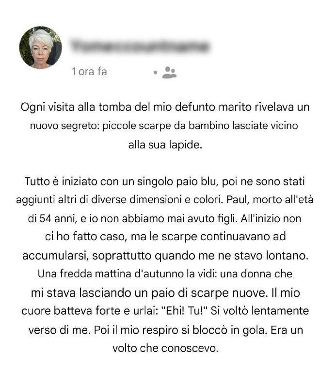 Ogni volta che visitavo la tomba del mio defunto marito, trovavo lì delle piccole scarpe per bambini: il loro segreto mi ha cambiato la vita