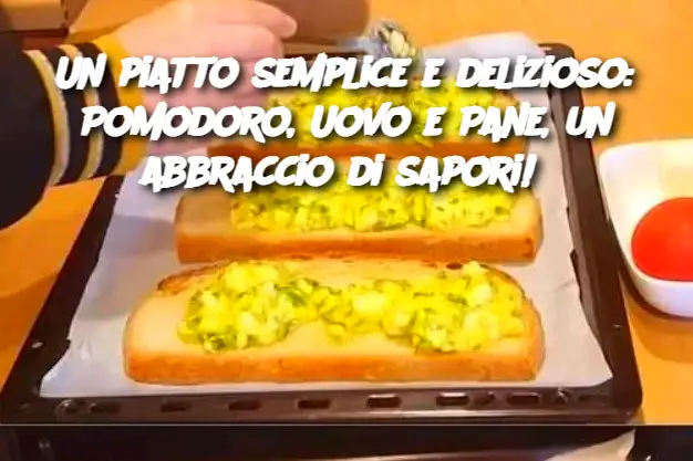 Un piatto semplice e delizioso: Pomodoro, Uovo e Pane, un abbraccio di sapori! 