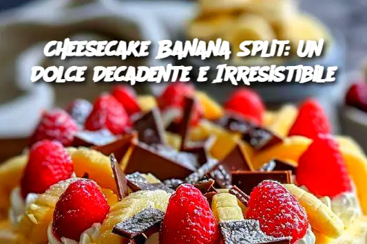 Cheesecake Banana Split: Un Dolce Decadente e Irresistibile