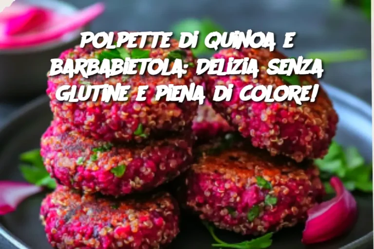 Polpette di quinoa e barbabietola: Delizia senza glutine e piena di colore!