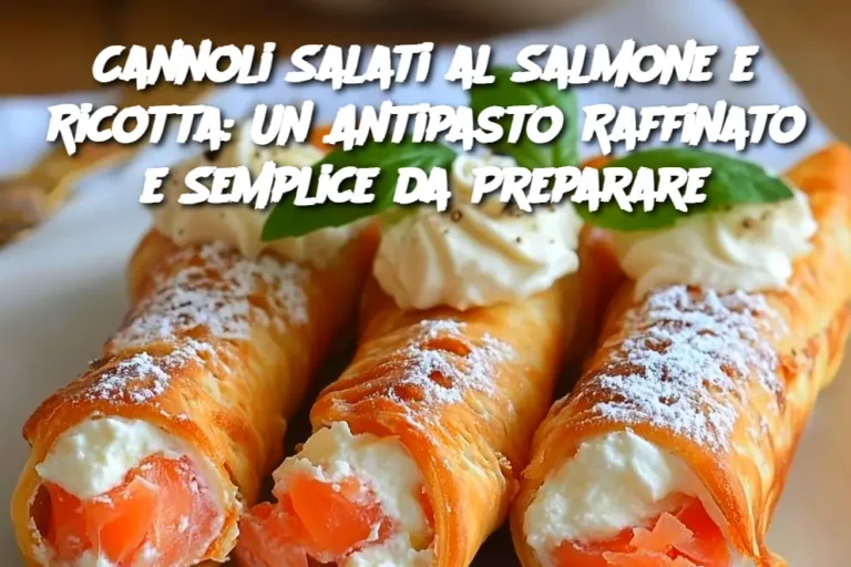 Cannoli Salati al Salmone e Ricotta: Un Antipasto Raffinato e Semplice da Preparare