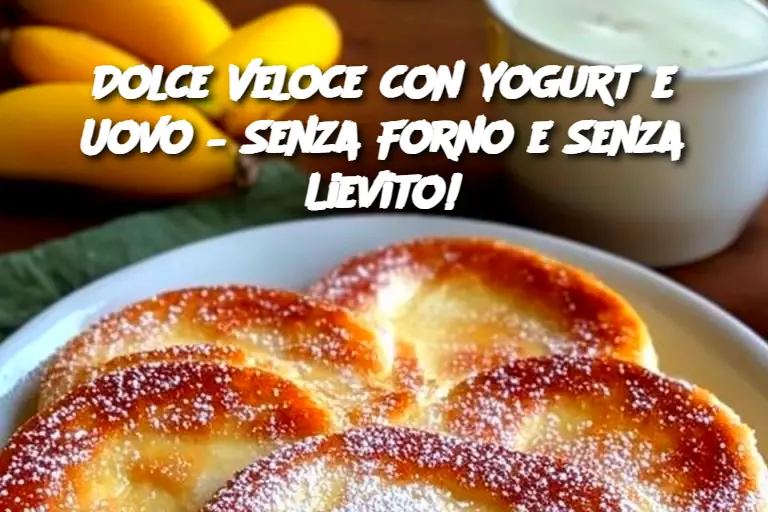 Dolce Veloce con Yogurt e Uovo – Senza Forno e Senza Lievito!