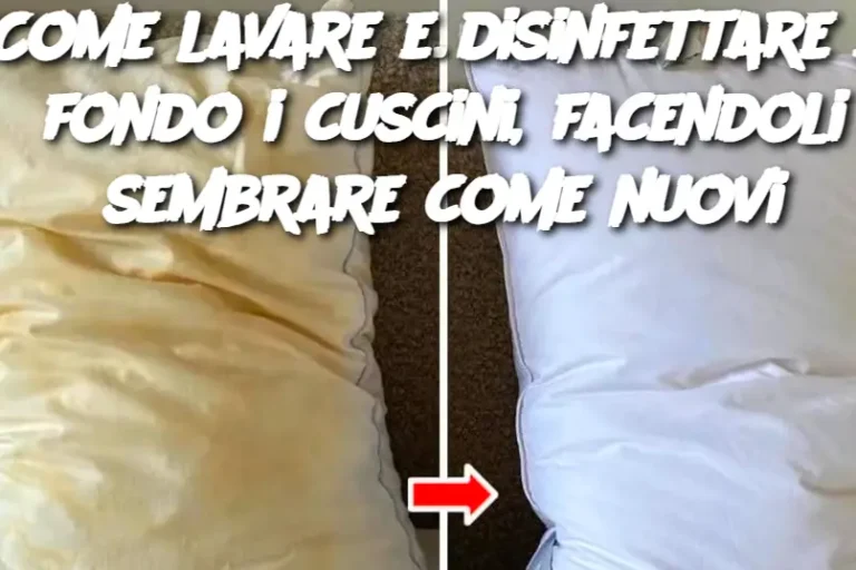 Come lavare e disinfettare a fondo i cuscini, facendoli sembrare come nuovi