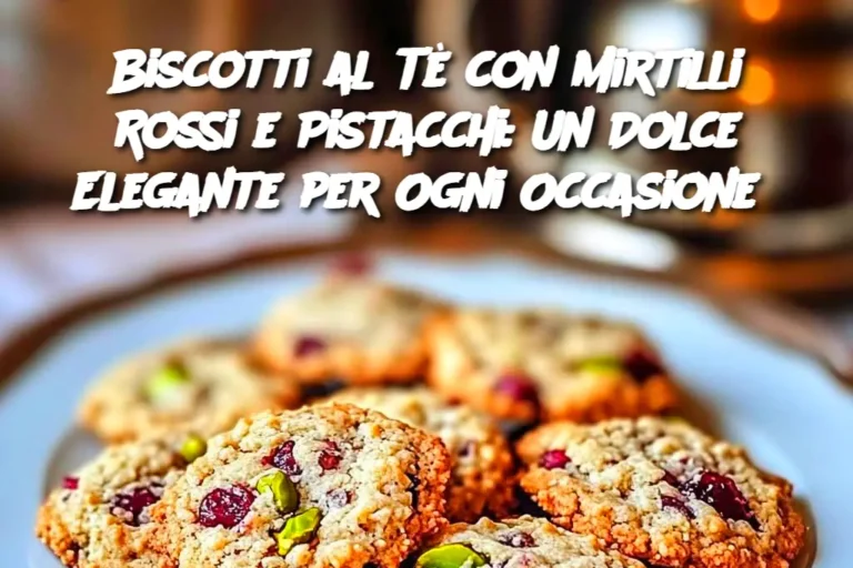 Biscotti al Tè con Mirtilli Rossi e Pistacchi: Un Dolce Elegante per Ogni Occasione 