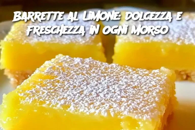 Barrette al Limone: Dolcezza e Freschezza in Ogni Morso