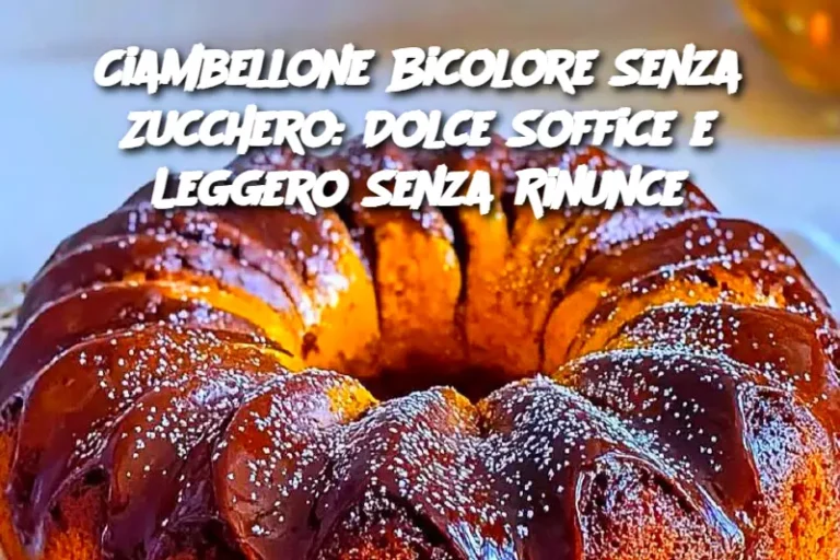 Ciambellone Bicolore Senza Zucchero: Dolce Soffice e Leggero Senza Rinunce