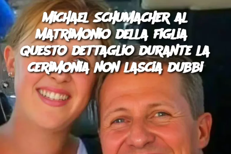 Michael Schumacher al matrimonio della figlia? Questo dettaglio durante la cerimonia non lascia dubbi