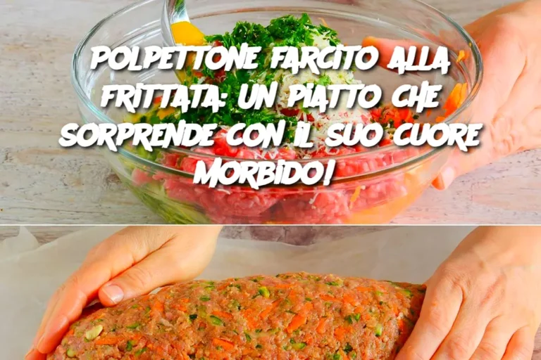 Polpettone farcito alla frittata: Un piatto che sorprende con il suo cuore morbido! 