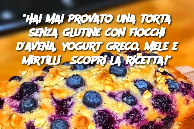 "Hai mai provato una torta senza glutine con fiocchi d'avena, yogurt greco, mele e mirtilli? Scopri la ricetta!"
