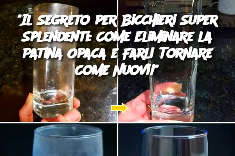 "Il Segreto per Bicchieri Super Splendenti: Come Eliminare la Patina Opaca e Farli Tornare Come Nuovi!"