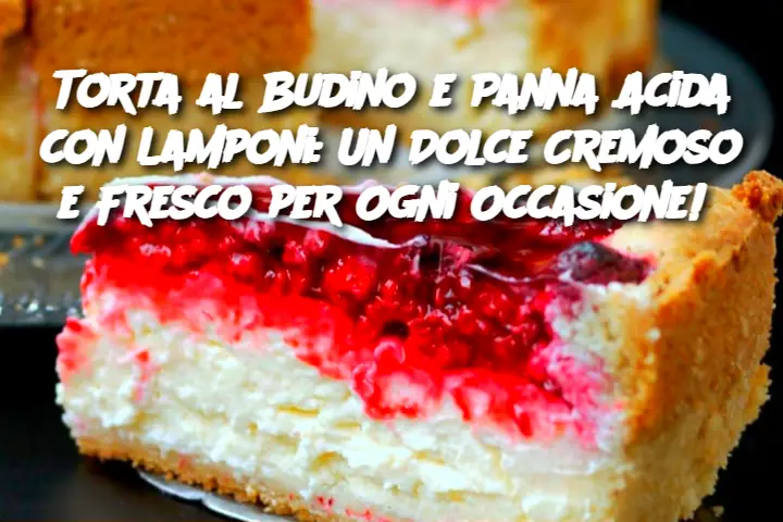 Torta al Budino e Panna Acida con Lamponi: Un Dolce Cremoso e Fresco per Ogni Occasione! 