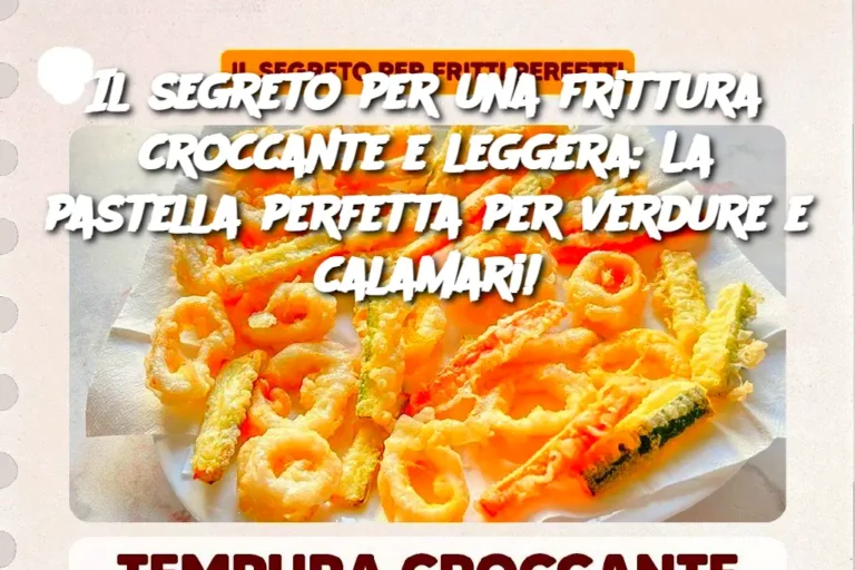 Il segreto per una frittura croccante e leggera: La pastella perfetta per verdure e calamari!