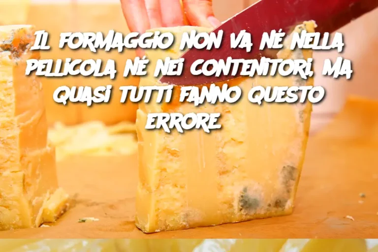 Il formaggio non va né nella pellicola né nei contenitori, ma quasi tutti fanno questo errore.