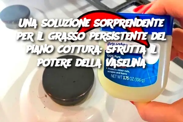 Una soluzione sorprendente per il grasso persistente del piano cottura: sfrutta il potere della vaselina
