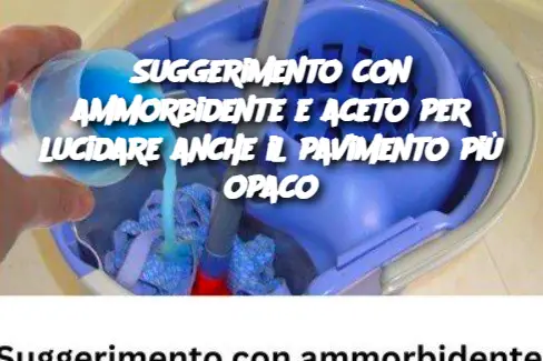 Suggerimento con ammorbidente e aceto per lucidare anche il pavimento più opaco