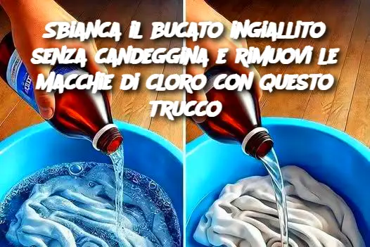 Sbianca il bucato ingiallito senza candeggina e rimuovi le macchie di cloro con questo trucco