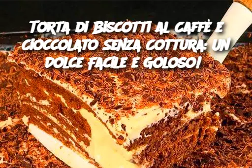 Torta di Biscotti al Caffè e Cioccolato Senza Cottura: Un Dolce Facile e Goloso! 
