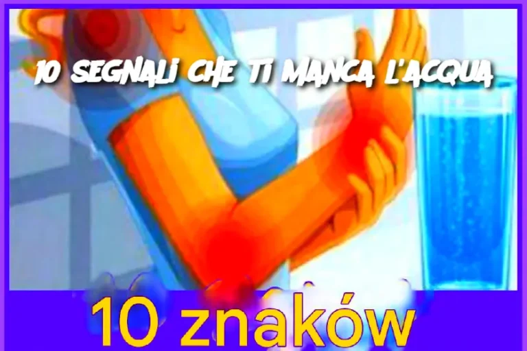 10 segnali che ti manca l'acqua