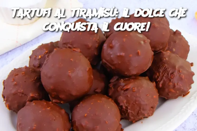 Tartufi al tiramisù: il dolce che conquista il cuore! 