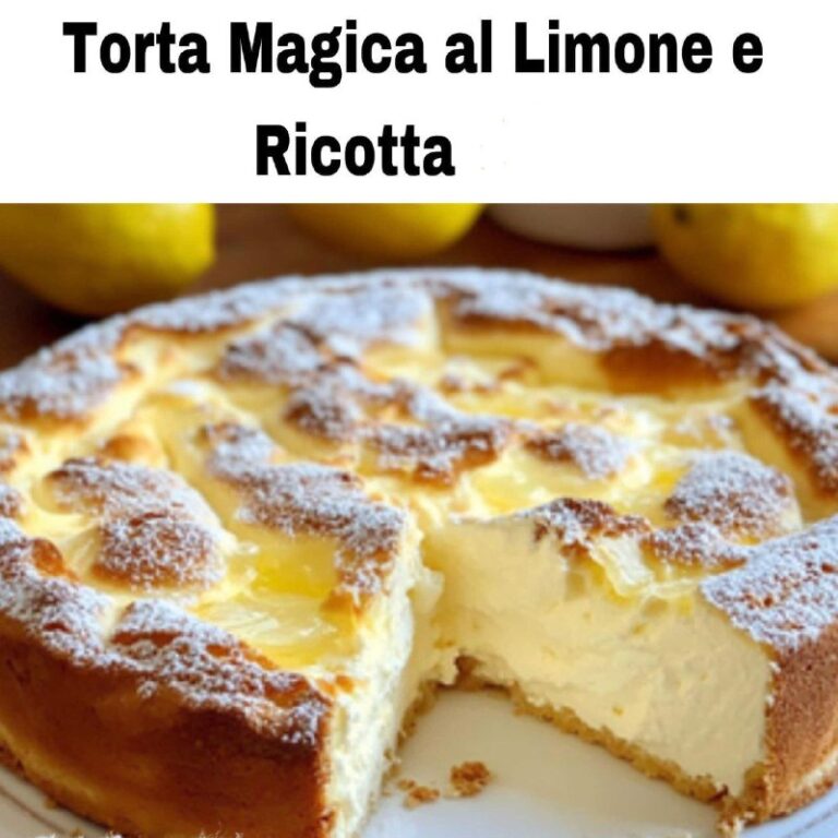 Torta Magica al Limone e Ricotta: Il Dolce Crema che Si Scioglie in Bocca 