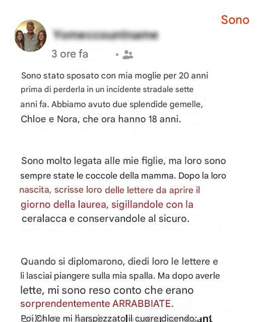 Ho consegnato le lettere della mia defunta moglie alle nostre figlie per la loro laurea e le nostre vite sono cambiate.