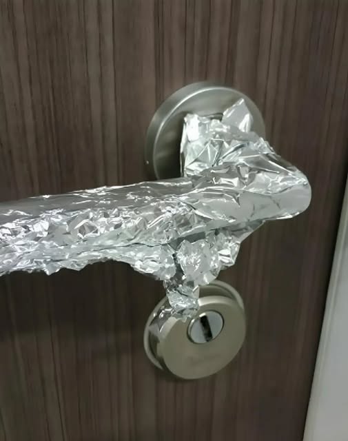 Ecco perché sempre più persone coprono le maniglie delle porte con un foglio di alluminio