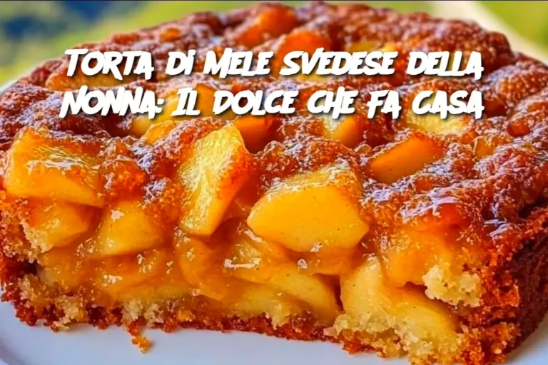 Torta di Mele Svedese della Nonna: Il Dolce che Fa Casa