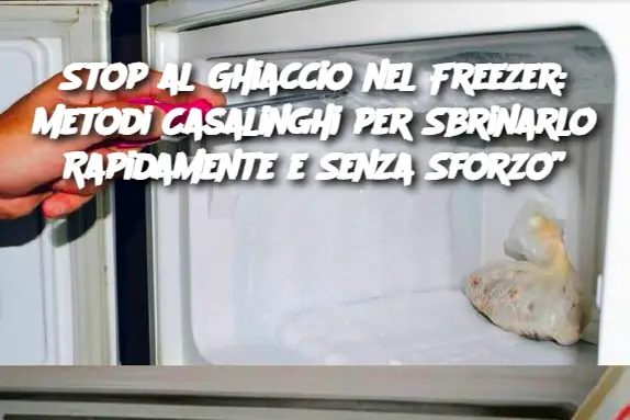 Stop al Ghiaccio nel Freezer: Metodi Casalinghi per Sbrinarlo Rapidamente e Senza Sforzo”