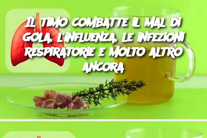 Il timo combatte il mal di gola, l'influenza, le infezioni respiratorie e molto altro ancora